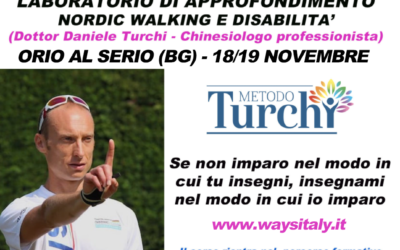 LABORATORIO DI APPROFONDIMENTO NORDIC WALKING E DISABILITA’– ORIO AL SERIO (BG) 18/19 NOVEMBRE 2023