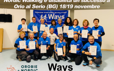 UN SUCCESSO IL LABORATORIO NORDIC WALKING E DISABILITA’ A ORIO AL SERIO (BG) – IMPARARE PER FARE NON SOLO PER DIMOSTRARE