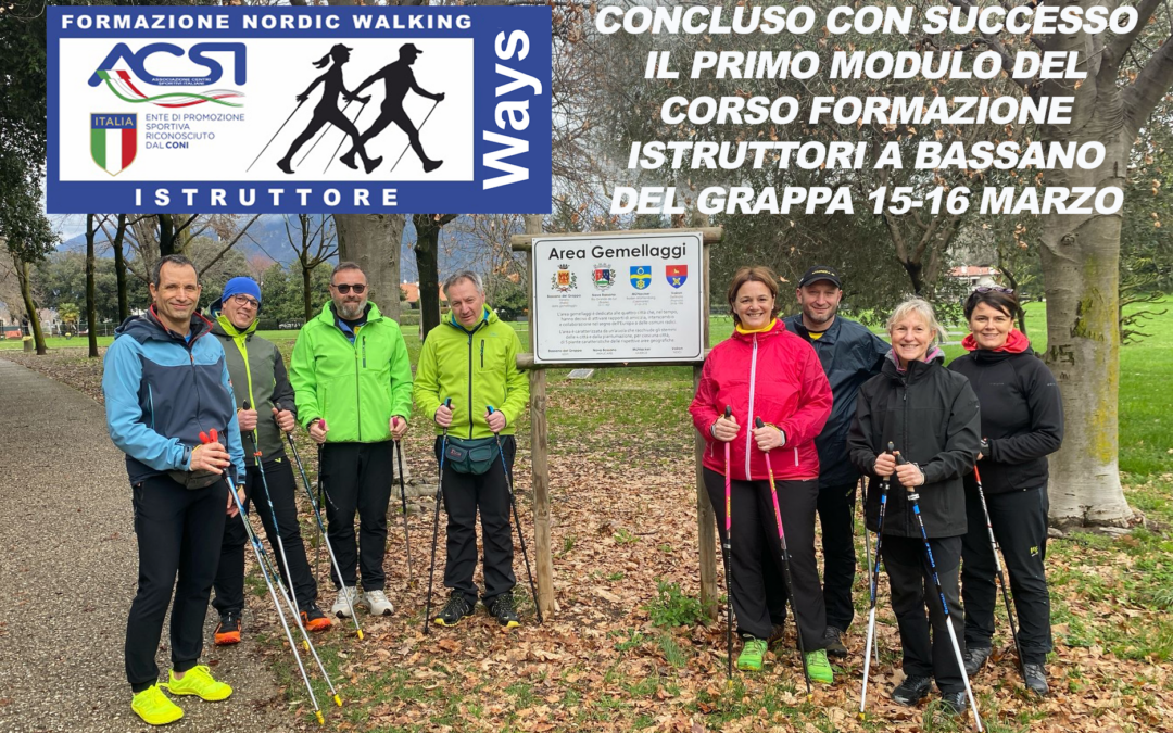 CONCLUSO CON SUCCESSO IL PRIMO MODULO DEL CORSO FORMAZIONE ISTRUTTORI A BASSANO DEL GRAPPA 15-16 MARZO