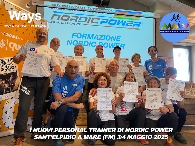 I NUOVI PERSONAL TRAINER DI NORDIC POWER – SANT’ELPIDIO A MARE (FM) 3/4 MAGGIO 2025
