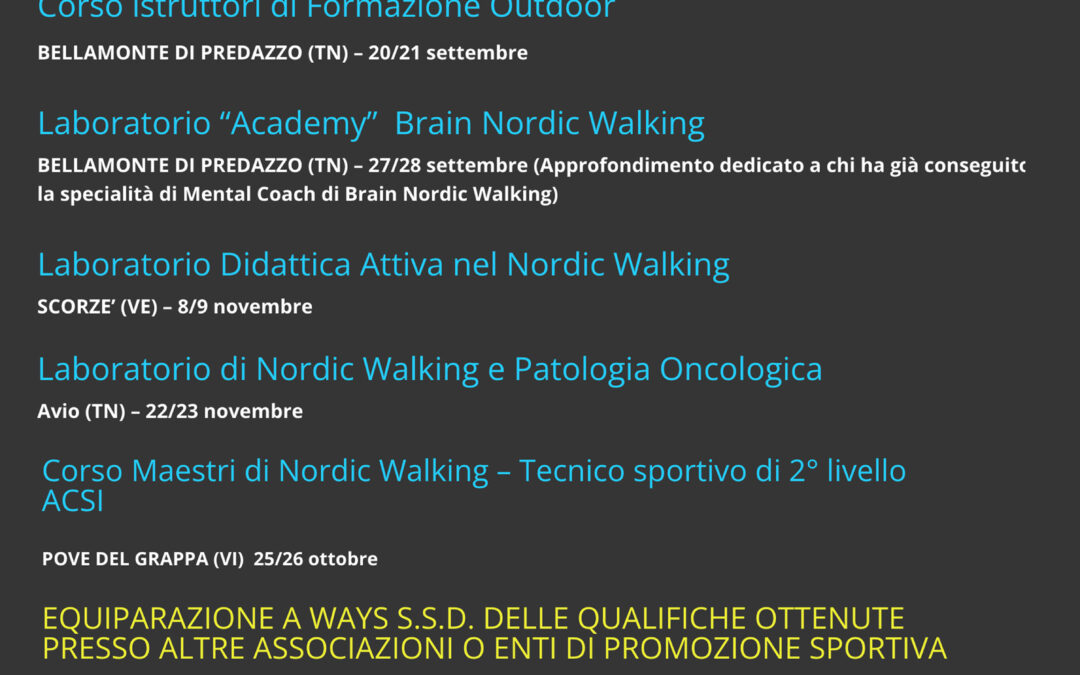 CORSI E LABORATORI WAYS SECONDO SEMESTRE 2025