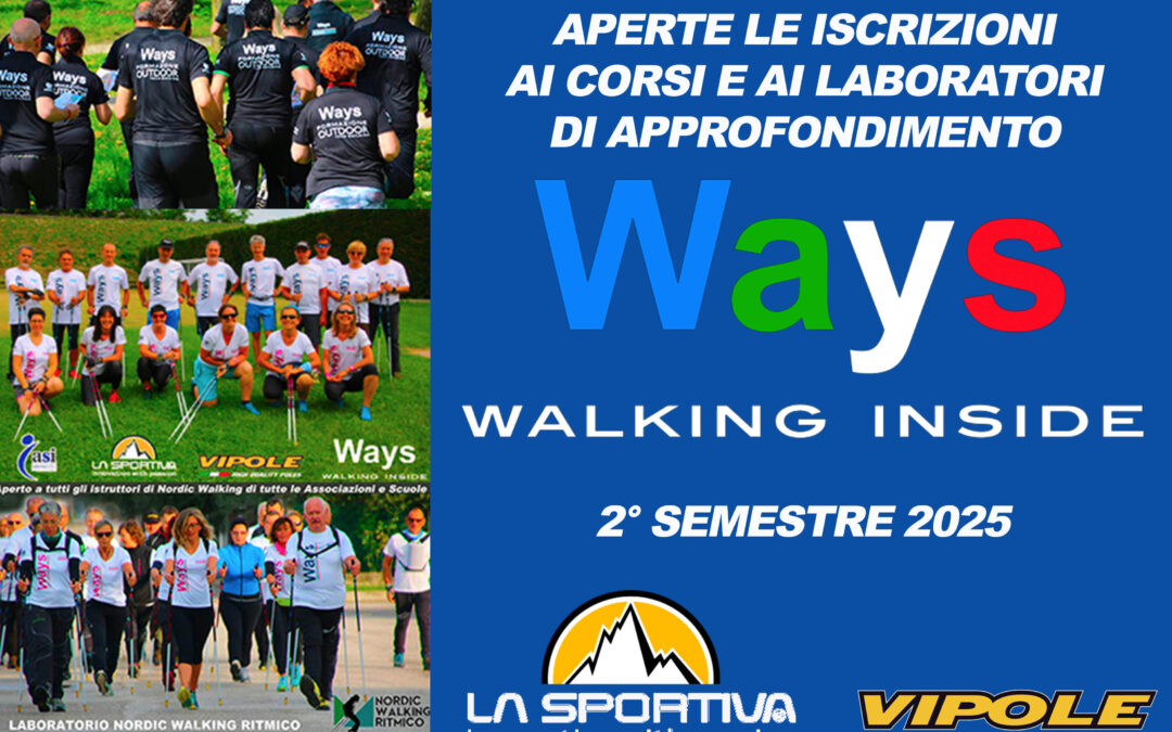 APERTE LE ISCRIZIONI AI CORSI E LABORATORI WAYS SECONDO SEMESTRE 2025